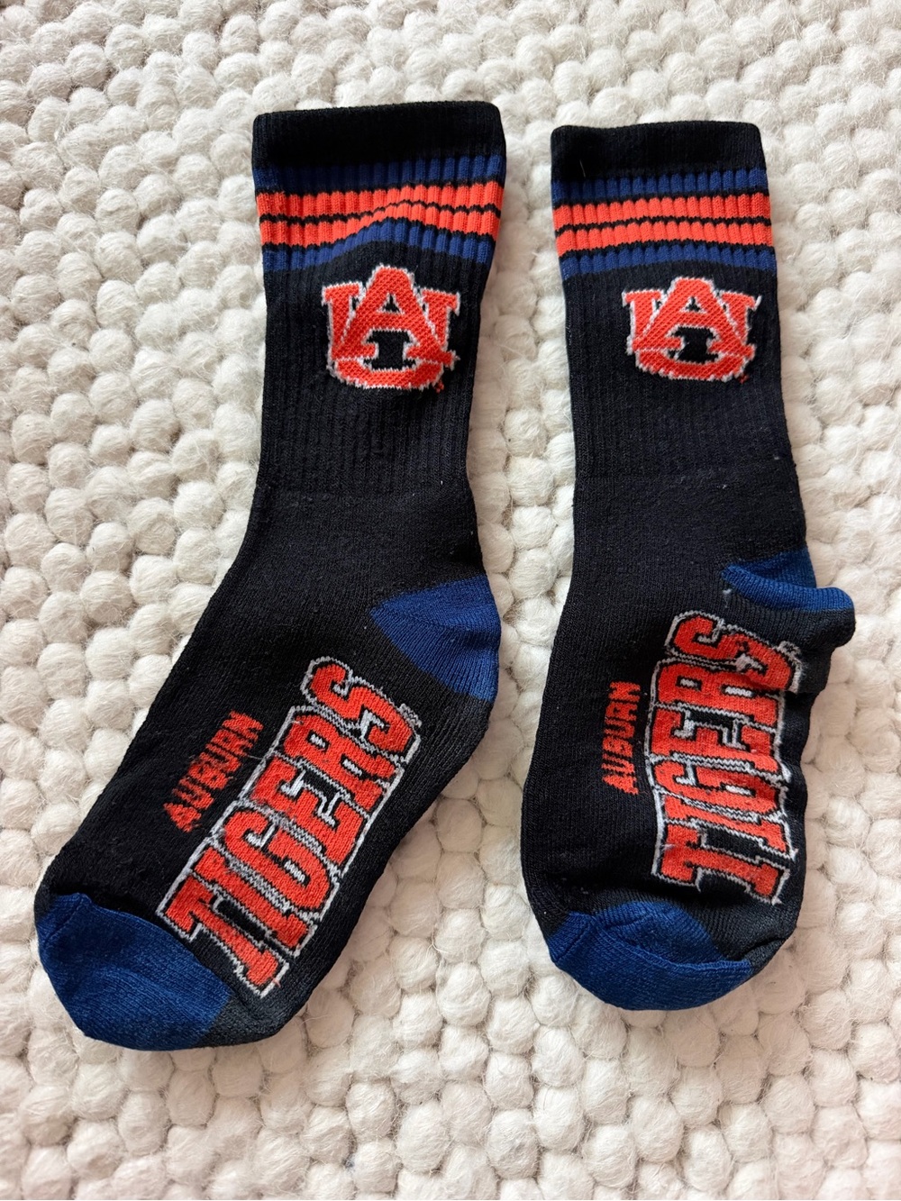 Men's Black & Orange Auburn Tigers Crew Socks